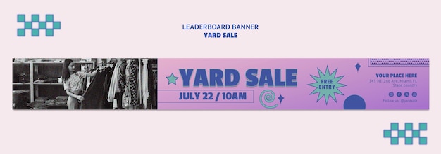 Kostenlose PSD vorlage für einen yard-sale-banner