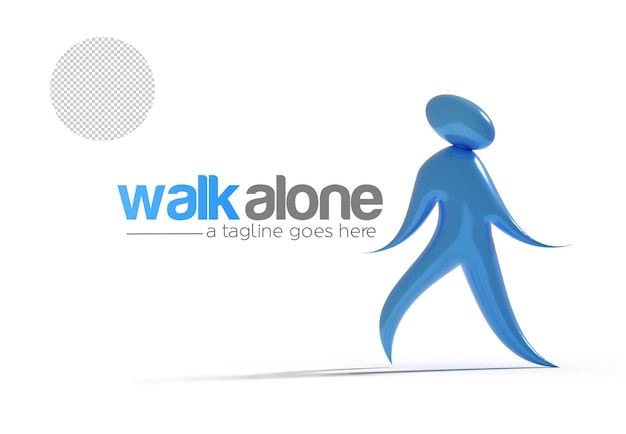 Kostenlose PSD walk alone branding identity corporate logo design transparent psd