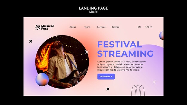 Webvorlage für Musikfestivals