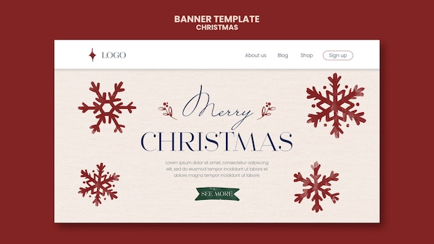 Kostenlose PSD weihnachtsschablone des flachen designs