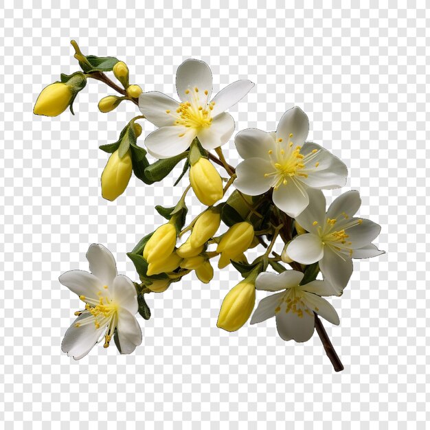 Winterjasminblume isoliert auf transparentem Hintergrund