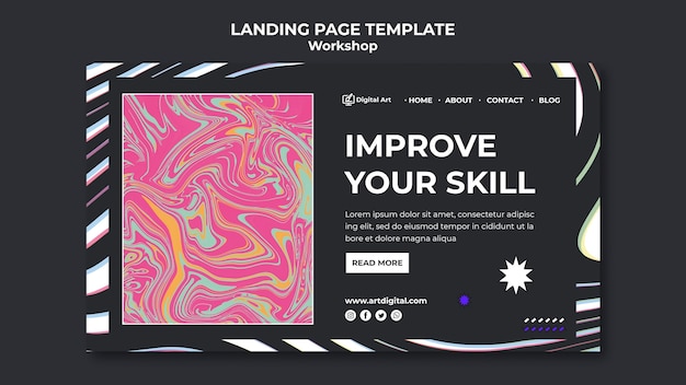 Kostenlose PSD workshop-landingpage