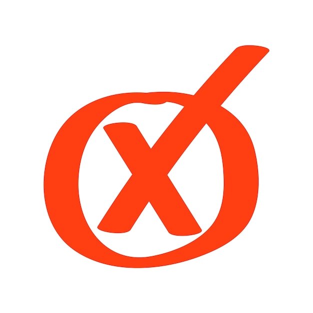 Kostenlose PSD x-symbol isoliert