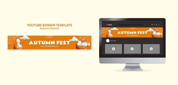 YouTube-Banner-Vorlage für die Herbstfestfeier