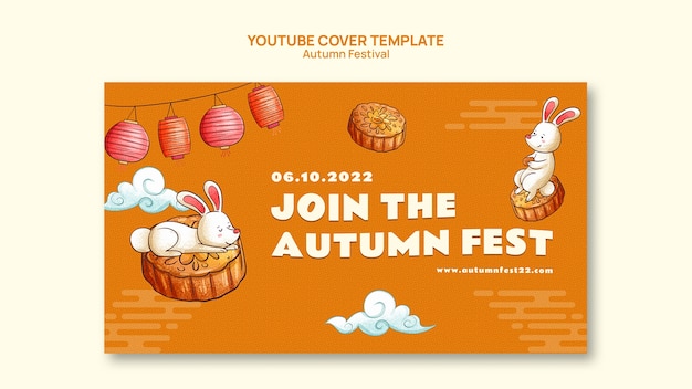 YouTube-Cover-Vorlage für die Herbstfestfeier