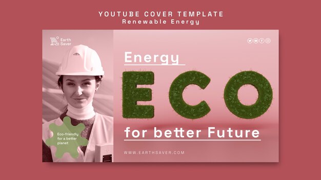 Youtube-Cover-Vorlage für erneuerbare Energien