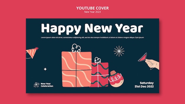 YouTube-Cover zur Feier des neuen Jahres 2023