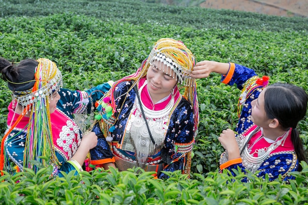 Photo gratuite agriculture des femmes des tribus des collines