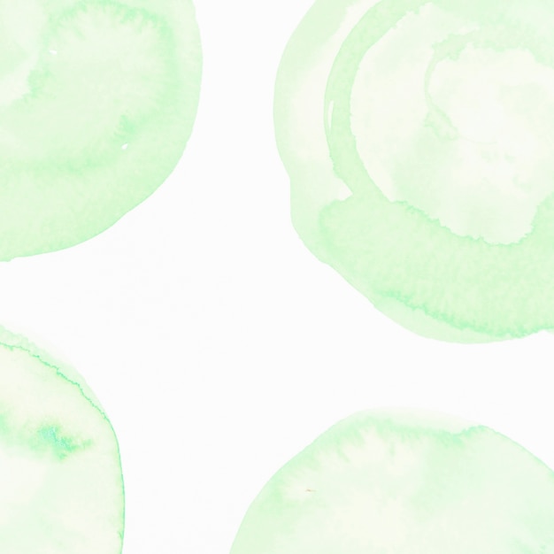 Photo gratuite aquarelle cercle vert texture sur fond blanc