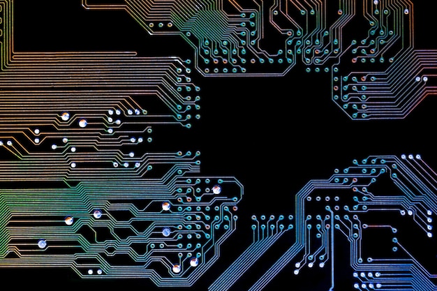 Photo gratuite arrière-plan avec une carte de circuit imprimé le concept des technologies modernes