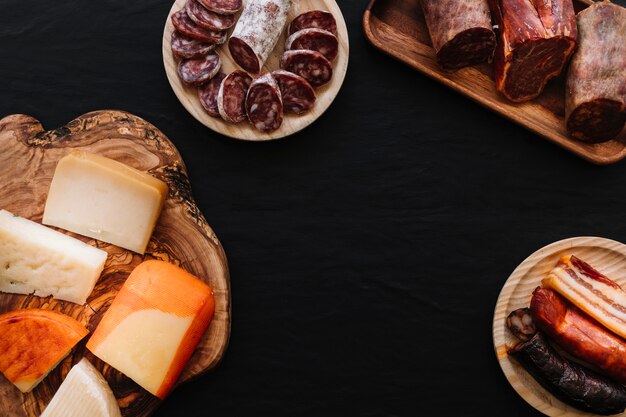 Assortiment de saucisses au fromage