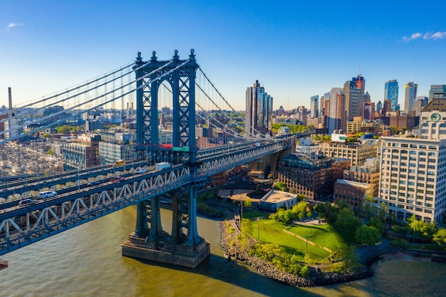 Photo gratuite beau pont de manhattan à new york, etats-unis