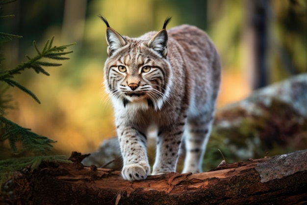 Photo gratuite bobcat sauvage dans la nature