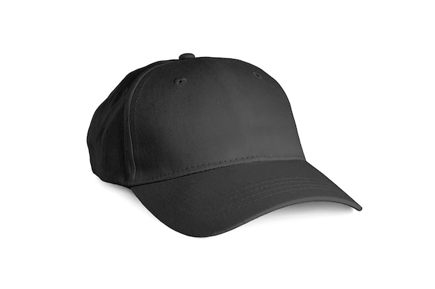 Casquette noire isolée