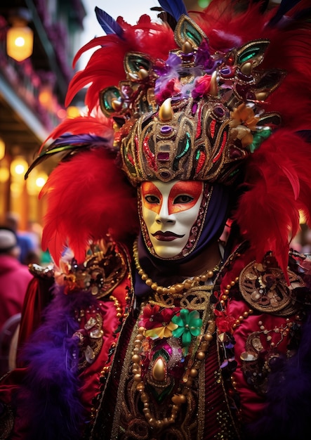 Photo gratuite célébration du mardi gras à la nouvelle-orléans