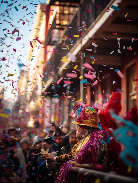 Photo gratuite célébration du mardi gras à la nouvelle-orléans