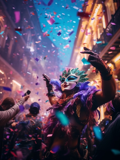 Photo gratuite célébration du mardi gras à la nouvelle-orléans