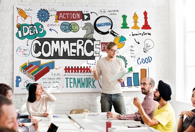 Photo gratuite commerce business marketing stratégie finance concept