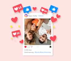 Photo gratuite concept de médias sociaux avec emojis et icônes