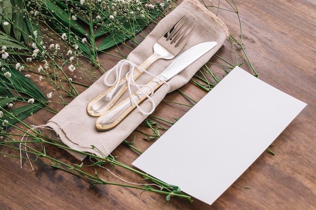 Photo gratuite concept de menu de mariage