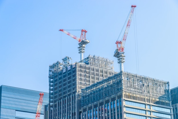 Photo gratuite construction de grues