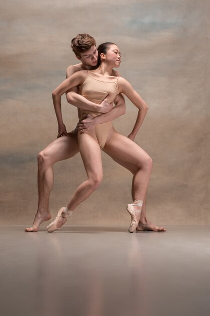 Couple de danseurs de ballet posant