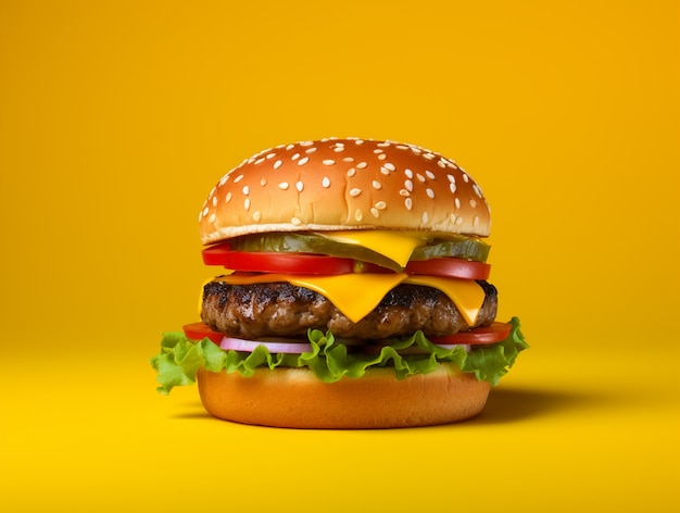 Photo gratuite délicieux hamburgers en studio