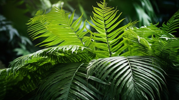 Photo gratuite une énorme fougère tropicale déploie ses feuilles délicates dans un coin caché de la jungle.