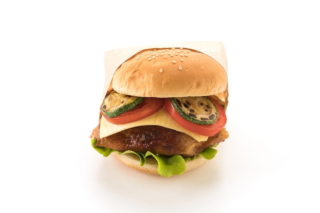 Photo gratuite grill hamburger de poulet