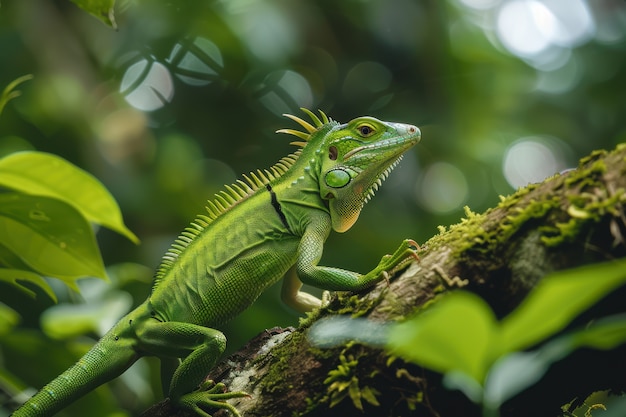 Photo gratuite un gros plan de l'iguane dans la nature