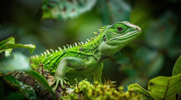 Photo gratuite un gros plan de l'iguane dans la nature