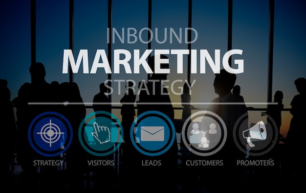 Photo gratuite inbound marketingn stratégie marketing commerce online concept