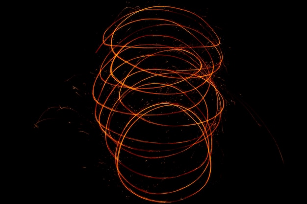 Photo gratuite light painting abstrait dans le noir