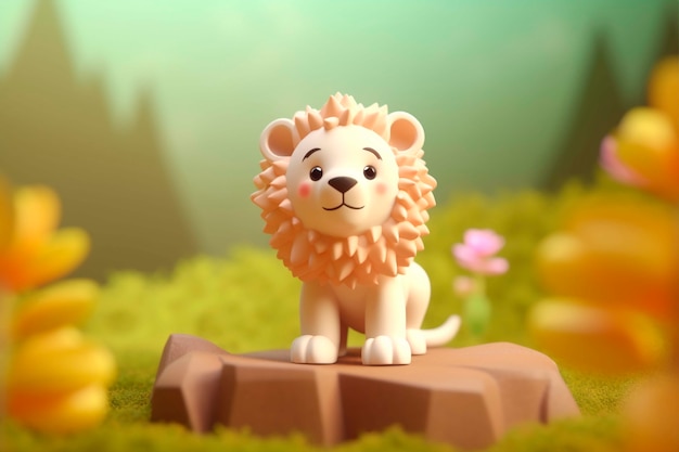 Photo gratuite un lion adorable dans la nature