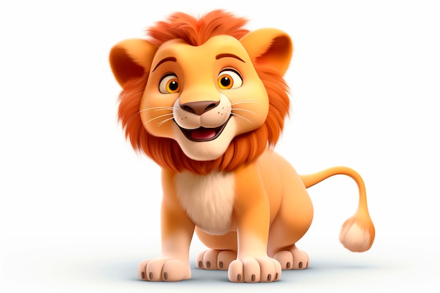 Photo gratuite le lion adorable dans le studio