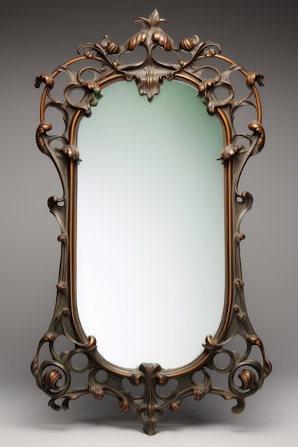 Photo gratuit miroir orné dans le style art nouveau