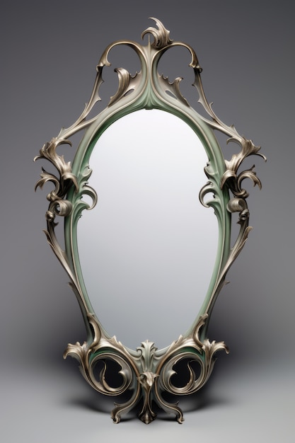 Photo gratuit miroir orné dans le style art nouveau