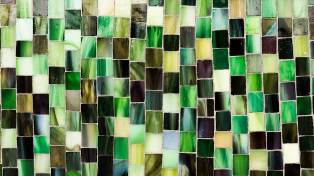 Photo gratuite mosaïque verte de texture de tuiles