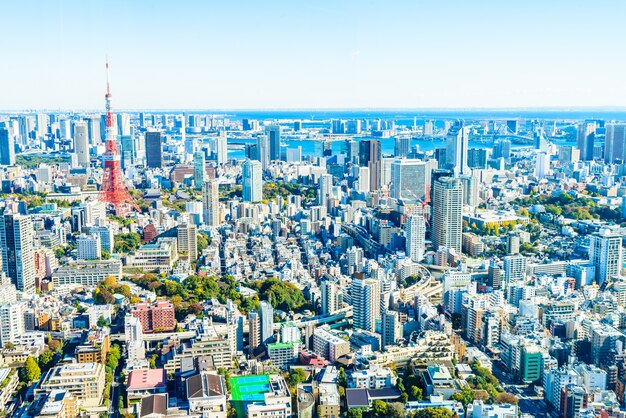 Photo gratuite paysage urbain de tokyo