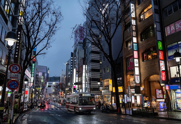 Photo gratuite paysage urbain ville du japon