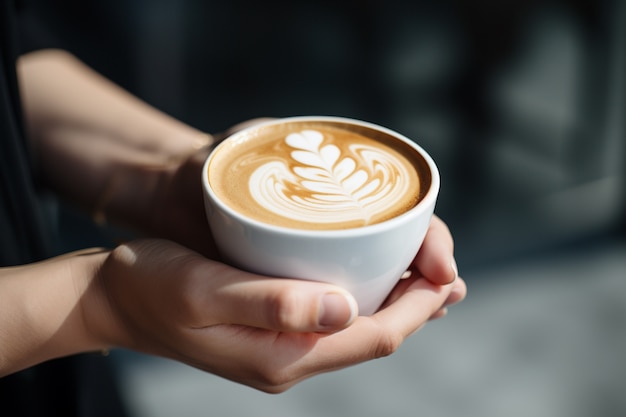 Photo gratuite personne tenant une tasse de café