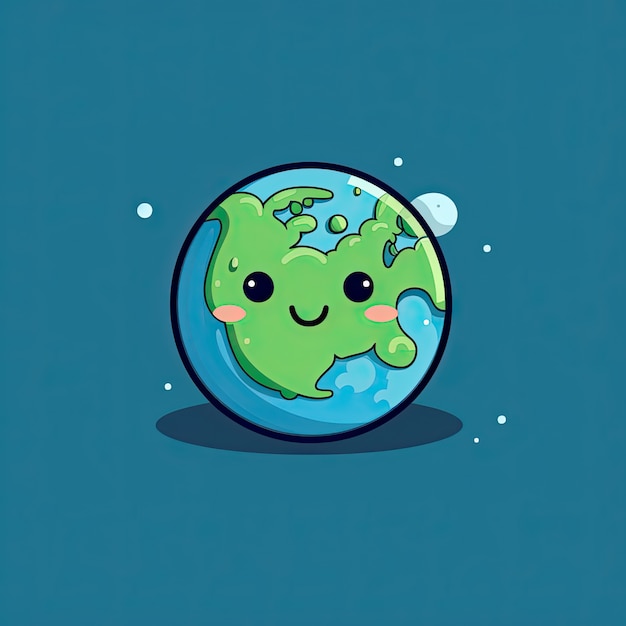 Photo gratuite la planète terre dans le style des dessins animés