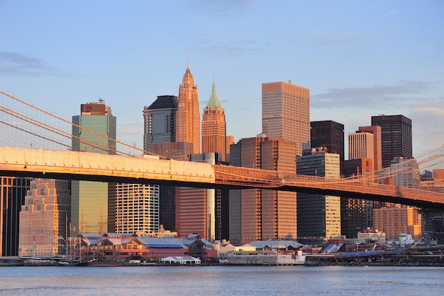 Photo gratuite pont de brooklyn à new york