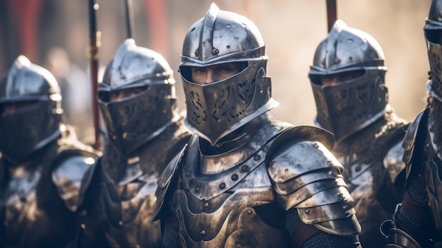 Photo gratuite portrait de l'armée à l'époque médiévale