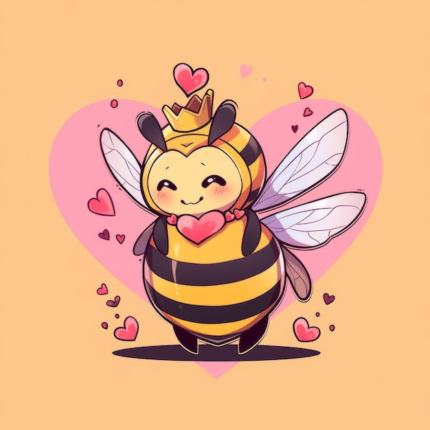 Photo gratuite rendering du personnage d'anime d'abeille