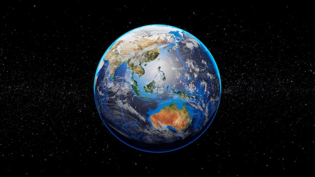 Photo gratuite rendu 3d de la planète terre