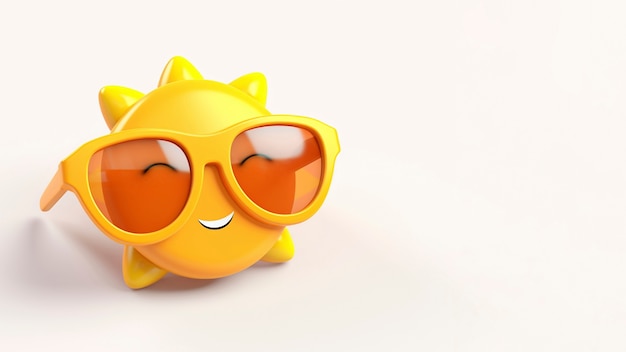 Photo gratuite le soleil en 3d en studio