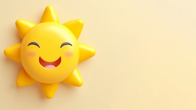 Photo gratuite le soleil en 3d en studio