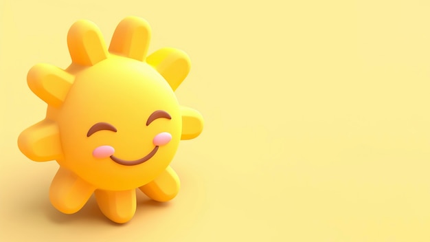 Photo gratuite le soleil en 3d en studio