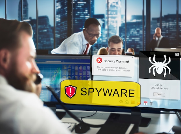 Spyware Computer Hacker Virus Concept Malware